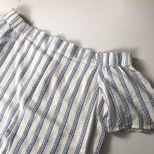 Off the Shoulder Striped Shirt